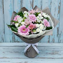 Букет цветов из:  Герберы, Альстромерии и Хризантемы в Ртищево