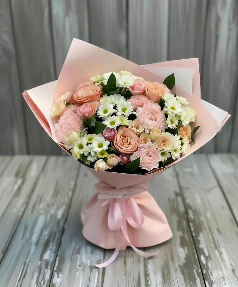 Букет цветов из: Гвоздики, Розы и Хризантемы в Ртищево