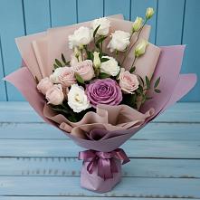 Букет цветов из:  Розы и Лизиантусы в Ртищево