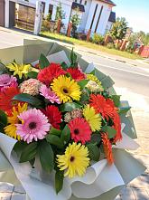 Букет цветов из:  Герберы #REPLACE_PRED# Ртищево