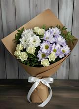Букет цветов из:  Хризантемы и Розы в Ртищево