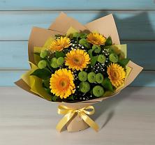 Букет цветов из:  Герберы и Хризантемы в Ртищево