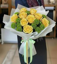 Букет цветов из:  Хризантемы и Розы в Ртищево