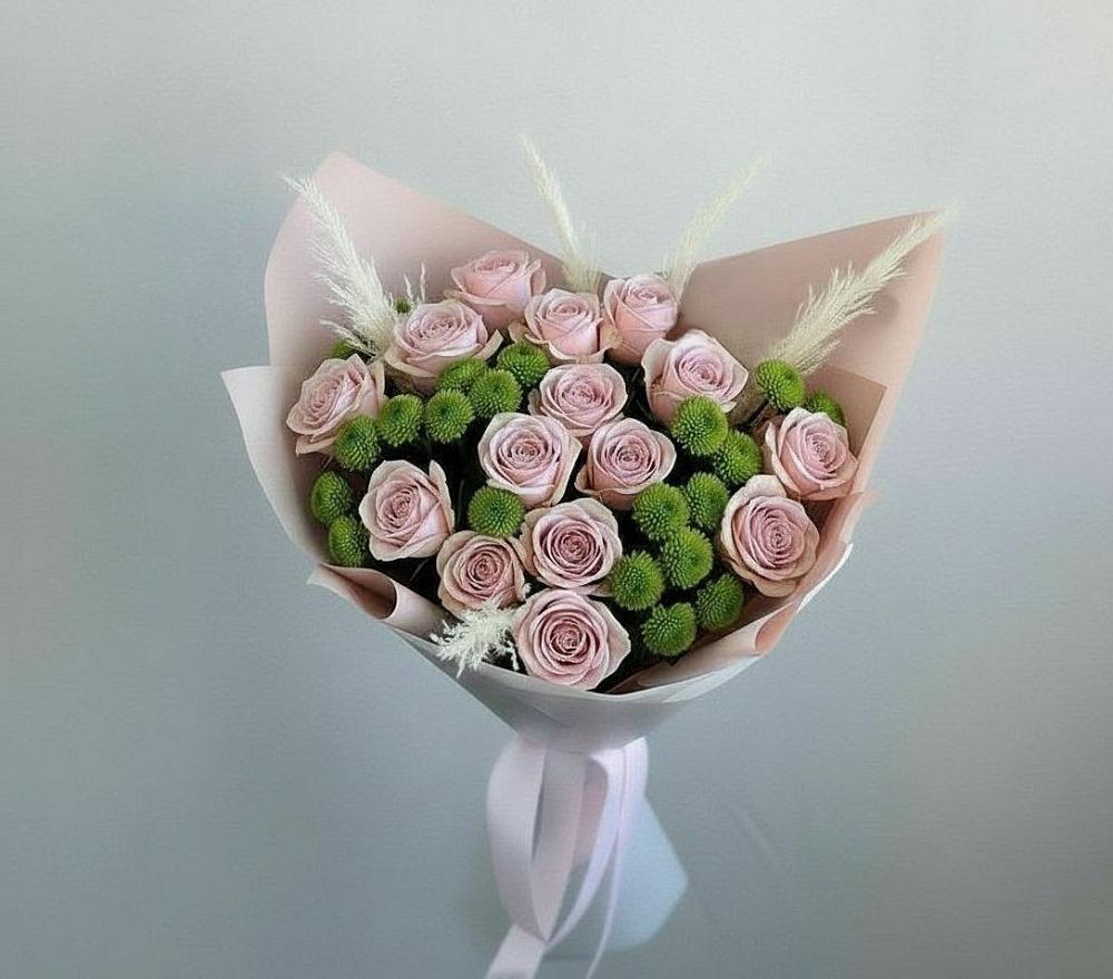 Букет цветов из: Розы и Хризантемы в Ртищево