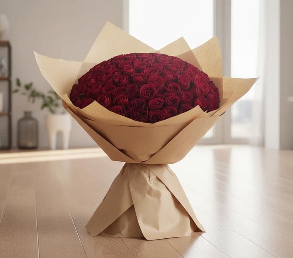 Букет 101 Красная роза в Ртищево